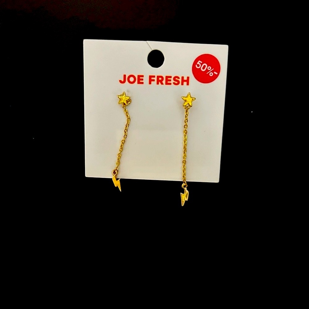 Joe Fresh Gold Minimalist Dangle Earrings